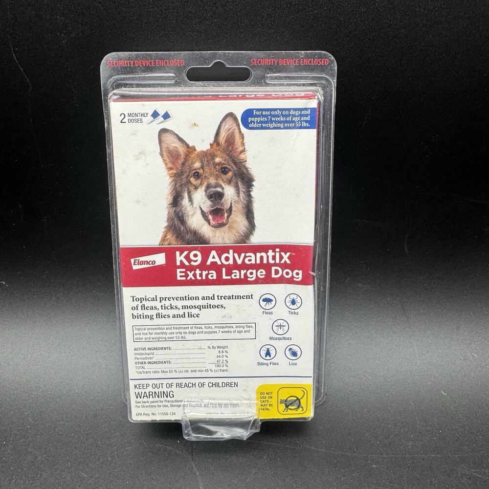 Elanco K9 Advantix XL Dogs Flea Prevention Treatment *NEW* 2 Monthly Doses